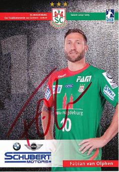 Fabian van Olphen  SC Magdeburg   Handball Autogrammkarte original signiert 