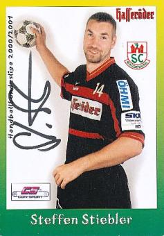 Steffen Stiebler   SC Magdeburg   Handball Autogrammkarte original signiert 
