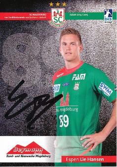 Espen Lie Hansen  SC Magdeburg   Handball Autogrammkarte original signiert 