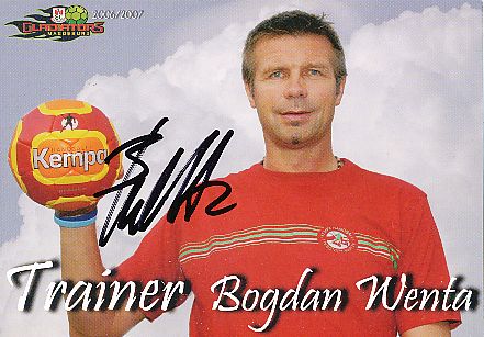 Bogdan Wenta   Gladiators Magdeburg   Handball Autogrammkarte original signiert 