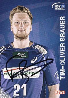 Tim Oliver Brauer  HSV  Hamburger SV  Handball Autogrammkarte original signiert 