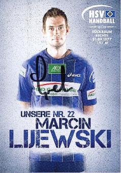 Marcin Lijewski  HSV  Hamburger SV  Handball Autogrammkarte original signiert 