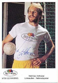 Matthias Anthuber  MTSV Schwabing  Handball Autogrammkarte original signiert 