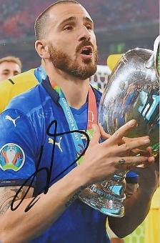 Leonardo Bonucci  Italien  Europameister EM 2020  Fußball  Autogramm Foto  original signiert 