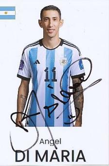 Angel Di Maria  Argentinien Weltmeister WM 2022  Fußball  Autogramm Foto  original signiert 