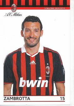 Gianluca Zambrotta  AC Mailand  Fußball Autogrammkarte 