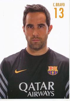Claudio Bravo  FC Barcelona  Fußball Autogrammkarte 
