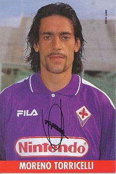 Moreno Torricelli  AC Florenz  Fußball Autogrammkarte Druck Signiert 