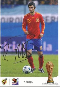 Raul Albiol   Spanien  Fußball Autogrammkarte Druck signiert 