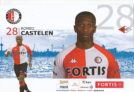 Romeo Castelen  Feyenoord Rotterdam  Fußball Autogrammkarte 