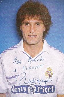 Oscar Ruggeri   Real Madrid  Fußball Autogrammkarte original signiert 