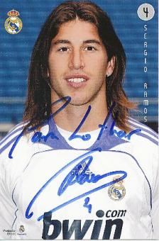 Sergio Ramos   Real Madrid  Fußball Autogrammkarte original signiert 