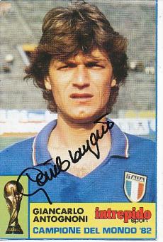 Giancarlo Antognoni   Italien Weltmeister  WM 1982   Fußball Autogrammkarte original signiert 