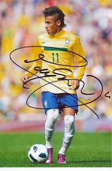Neymar   Brasilien  Fußball Autogramm Foto original signiert 
