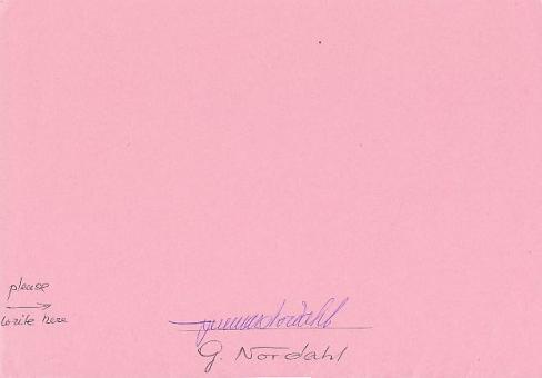 Gunnar Nordahl † 1995 AC Mailand Schweden Olympia Gold 1948  Fußball Autogramm Karte  original signiert 