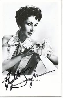 Elizabeth Taylor   Film + TV Autogrammkarte original signiert 