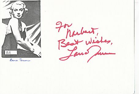 Lana Turner † 1995   Film + TV Autogramm Karte original signiert 