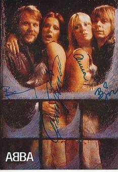ABBA   Musik  Autogrammkarte Druck signiert 