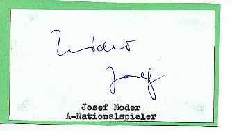Jozef Moder  Tschechien Europameister EM 1976   Fußball Autogramm Blatt  original signiert 