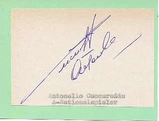 Antonello Cuccureddu  Italien   Fußball Autogramm Blatt  original signiert 