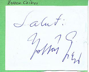 Zoltan Czibor † 1997 FC Barcelona & Ungarn WM 1954   Fußball Autogramm Blatt  original signiert 