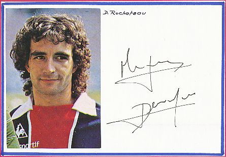 Dominique Rocheteau  Frankreich   Fußball Autogramm Karte  original signiert 