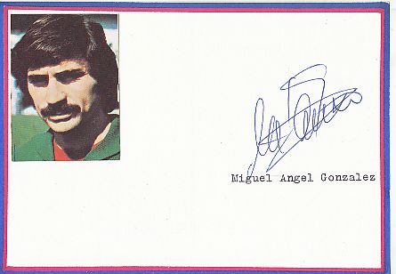 Miguel Angel Gonzalez Suarez † 2024  Spanien   Fußball Autogramm Karte  original signiert 