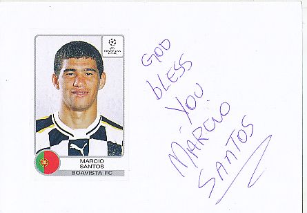 Marcio Santos  Boavista Porto & Brasilien   Fußball Autogramm Karte  original signiert 