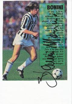 Massimo Bonini Juventus Turin  Fußball Autogramm Karte  original signiert 