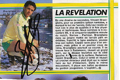 Vincent Bracigliano   FC Nantes   Fußball Autogramm Bild  original signiert 