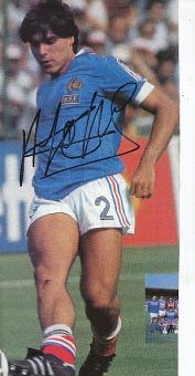 Manuel Amoros  Frankreich EM 1984   Fußball Autogramm Bild  original signiert 