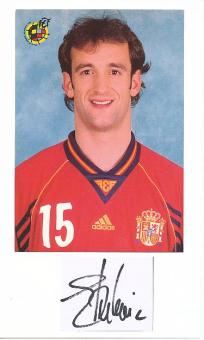 Joseba Etxeberria  Spanien  Fußball Autogramm Blatt  original signiert 