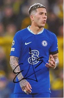 Enzo Fernandez    FC Chelsea London  Fußball  Autogramm Foto  original signiert 