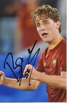 Edoardo Bove  AS Rom  Fußball  Autogramm Foto  original signiert 