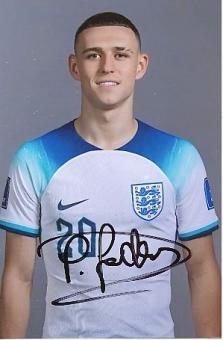 Phil Foden   England  Fußball Autogramm Foto original signiert 