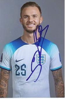 James Maddison  England  Fußball Autogramm Foto original signiert 