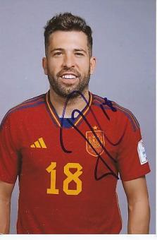 Jordi Alba   Spanien  Fußball Autogramm Foto original signiert 