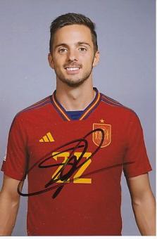 Pablo Sarabia    Spanien  Fußball Autogramm Foto original signiert 