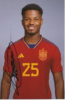 Ansu Fati    Spanien  Fußball Autogramm Foto original signiert 