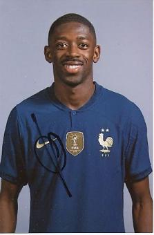 Ousmane Dembele   Frankreich  Fußball Autogramm Foto original signiert 