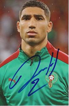 Achraf Hakimi  Marokko  Fußball  Autogramm Foto  original signiert 