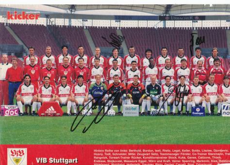 VFB Stuttgart  1999/2000  Mannschaftsbild Fußball original signiert 