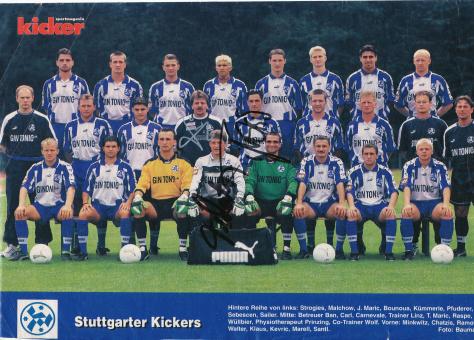Stuttgarter Kickers  1998/1999   Mannschaftsbild Fußball original signiert 