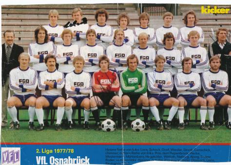 VFL Osnabrück  1977/1978  Mannschaftsbild Fußball original signiert 