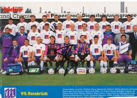 VFL Osnabrück  1992/1993  Mannschaftsbild Fußball original signiert 