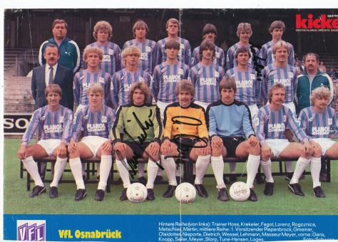 VFL Osnabrück  1981/1982  Mannschaftsbild Fußball original signiert 
