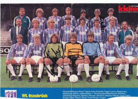 VFL Osnabrück  1981/1982  Mannschaftsbild Fußball original signiert 
