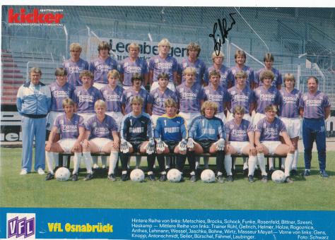 VFL Osnabrück  1983/1984  Mannschaftsbild Fußball original signiert 