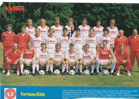 SC Fortuna Köln  1991/1992  Mannschaftsbild Fußball original signiert 