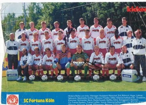 SC Fortuna Köln  1993/1994  Mannschaftsbild Fußball original signiert 